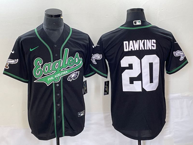 Men Philadelphia Eagles #20 Dawkins Black Nike 2023 Co Branding Game NFL Jersey style 10